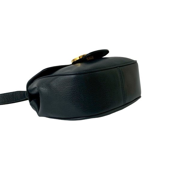 Salvatore Ferragamo Gancini Leather Shoulder Bag/Pochette in Navy Blue (19938) - Picture 7 of 10